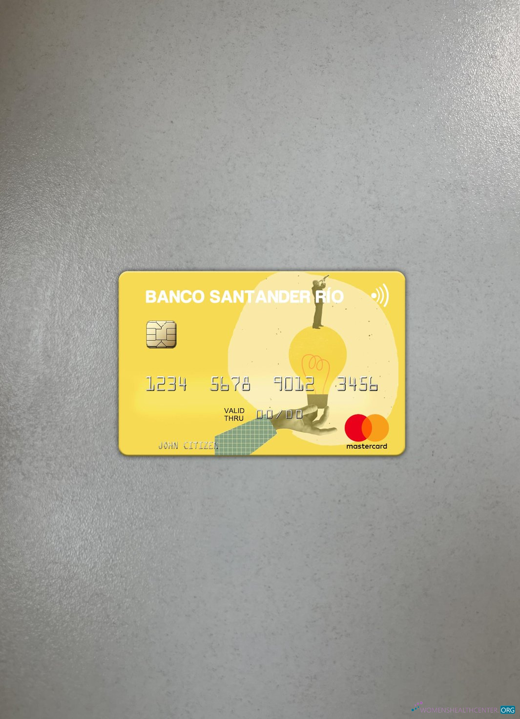 Download Argentina Banco Santander Río mastercard photolook front Photoshop template